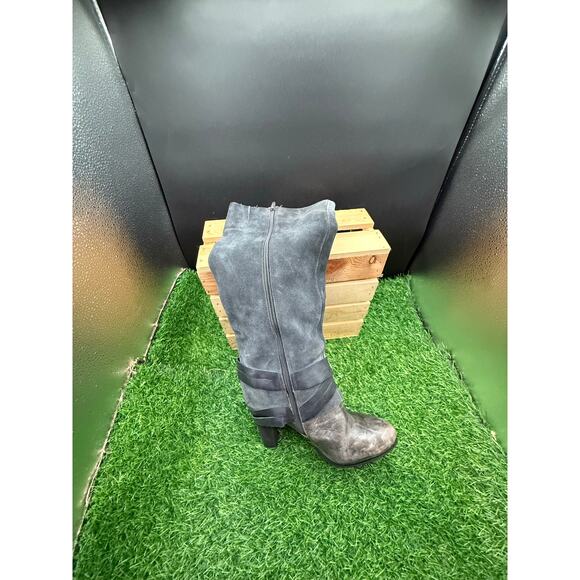 Carlos Santana- Grey- Suede Heeled Boots- Size 9.5W - Picture 5 of 10